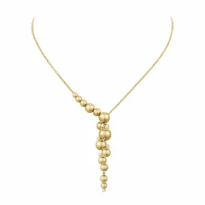 GEORG JENSEN SMYKKE MOONLIGHT GRAPES GULTGULL MED DIAMANTER