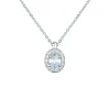 HALSSMYKKE MED DIAMANT OVAL OG BRILLIANTCUT 0,52CT MED KJEDE
