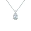 HALSSMYKKE MED DIAMANT PÆRE OG BRILLIANTCUT 0,49CT MED KJEDE