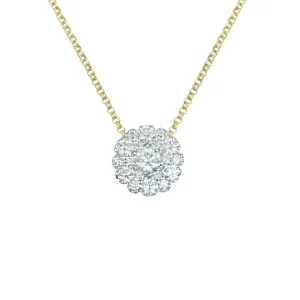 HALSSMYKKE MED DIAMANTER 0,53CT MED KJEDE GULTGULL