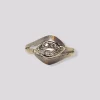 HELLMAN VINTAGE RING HVITTGULL MED DIAMANTER