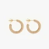 IZABEL DISPLAY HOOPS COLORFUL GOLDPLATED BEIGE