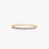 IZABEL DISPLAY TENNIS ARMBÅND SQUARE GOLDPLATED LILAC