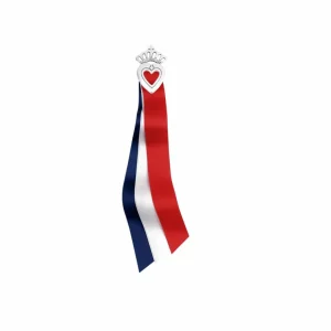 17. MAI SLØYFE BARN HVITT SØLV