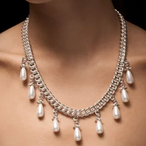 MARIA NILSDOTTER KJEDE CHUNKY CHAIN PEARLS