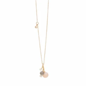 OLE LYNGGAARD ANHENG BLOOMING PAVÉ, GRÅ OG BLUSH MÅNESTEN, OG PERLE