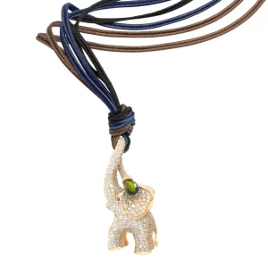 OLE LYNGGAARD ANHENG ELEFANT MED PAVÉ STOR