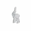 OLE LYNGGAARD CHARM ELEFANT MED PAVÉ HVITTGULL