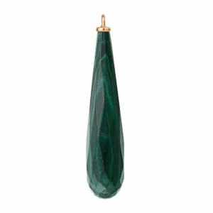 OLE LYNGGAARD FACETED DROPS VEDHENG TIL ØREPYNT MALAKITT