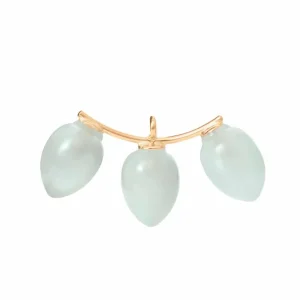 OLE LYNGGAARD LOTUS VEDHENG TIL ØREPYNT AQUAMARINE