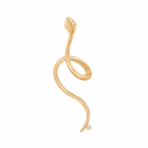 OLE LYNGGAARD ØREDOBBER SNAKES MED DIAMANTER