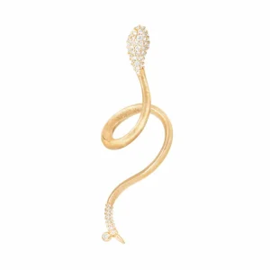 OLE LYNGGAARD ØREDOBBER SNAKES HALV PAVÉ