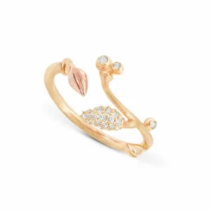 OLE LYNGGAARD RING BLOOMING PAVÉ