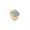 OLE LYNGGAARD RING BOHO MEDIUM AQUAMARINE