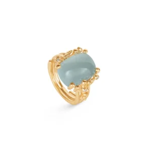 OLE LYNGGAARD RING BOHO MEDIUM AQUAMARINE