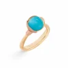 OLE LYNGGAARD RING LOTUS STR 1 TURQUOISE