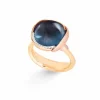 OLE LYNGGAARD RING LOTUS STR 3 LONDON BLUE TOPAS