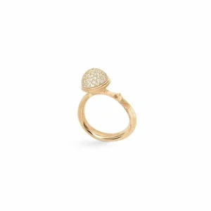 OLE LYNGGAARD RING LOTUS PAVE