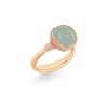 OLE LYNGGAARD RING LOTUS STR 2 AQUAMARINE