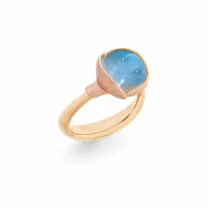 OLE LYNGGAARD RING LOTUS STR 2 SKY BLUE TOPAS
