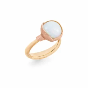 OLE LYNGGAARD RING LOTUS STR 2 OPAL
