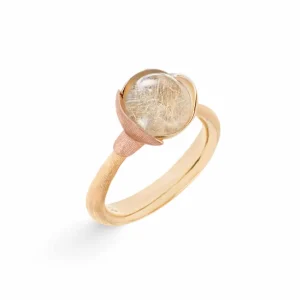 OLE LYNGGAARD RING LOTUS STR 1 RUTILKVARTS