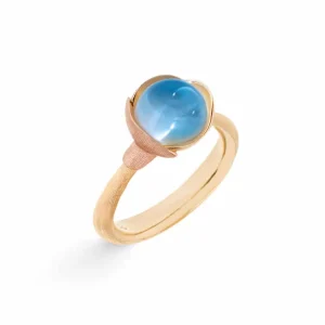 OLE LYNGGAARD RING LOTUS STR 1 SKY BLUE TOPAZ
