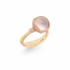 OLE LYNGGAARD RING LOTUS STR 2 ROSEKVARTS