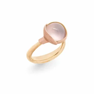 OLE LYNGGAARD RING LOTUS STR 2 ROSEKVARTS