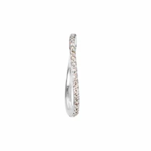 OLE LYNGGAARD RING LOVE BANDS BUET BRUNE DIAMANTER HVITTGULL