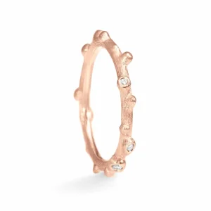OLE LYNGGAARD RING NATURE MED DIAMANTER ROSEGULL