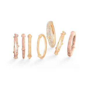 OLE LYNGGAARD RING NATURE MED DIAMANTER ROSEGULL