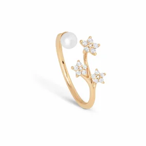 OLE LYNGGAARD RING SHOOTING STARS MED PERLE