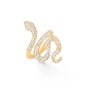 OLE LYNGGAARD RING SNAKES PAVÉ