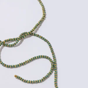 PEARL OCTOPUSS.Y KJEDE SKINNY SERPENT TURQUOISE