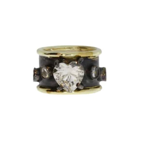 RIKKE HARHSEIM RING BRED OKSIDERT