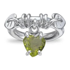 RIKKE HARHSEIM RING M/HENGENDE STEN PERIDOTT