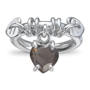 RIKKE HARHSEIM RING M/HENGENDE STEN RØKKVARTS
