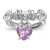 RIKKE HARHSEIM RING M/HENGENDE STEN LYS ROSA