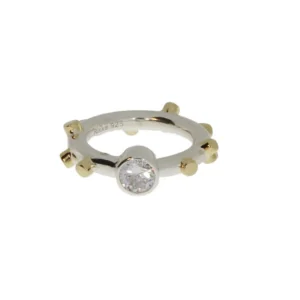 RIKKE HARSHEIM RING GULLKNOTTER M/CZ