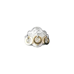 RING HVIT M.FORGYLTE RINGLØV