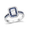 RING MED SAFIRER OG DIAMANTER