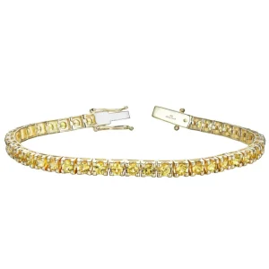 TENNISARMBÅND GULTGULL GULE SAFIRER 6,12CT