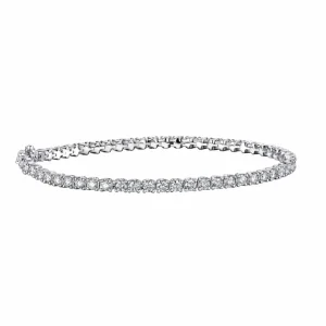 TENNISARMBÅND HVITTGULL 3,94CT