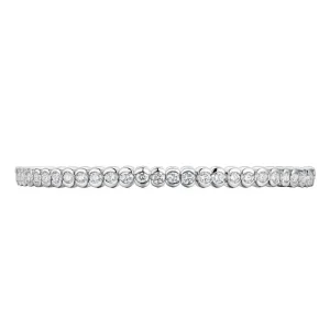 TENNISARMBÅND HVITTGULL 3,00CT HALF BEZEL