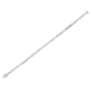 TENNISARMBÅND HVITTGULL MED BAGUETTSLIPTE DIAMANTER 3,31CT