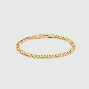TOM WOOD ARMBÅND CURB FORGYLT L
