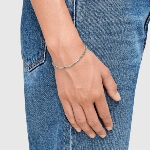 TOM WOOD ARMBÅND CURB SILVER M