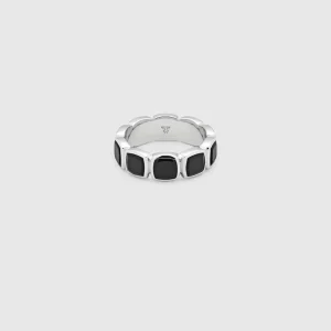 TOM WOOD RING CUSHION BAND POLISHED ONYX