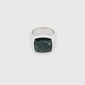 TOM WOOD RING CUSHION GREEN MARBEL